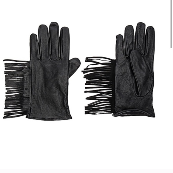 Scotch & Soda | Fringe Black Sheep Leather Gloves - Picture 3 of 8
